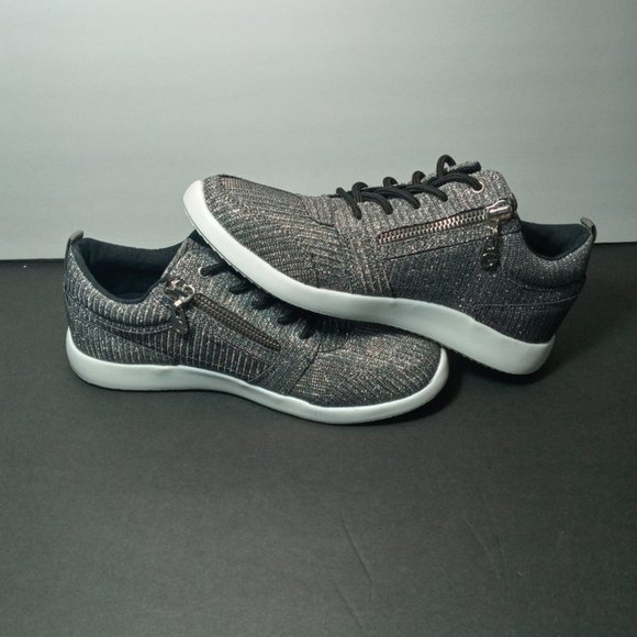 Guess Shoes Silver Fabric with Glitter GG Blazin 7 - Picture 2 of 5